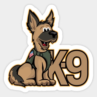 K-9 Dog Cartoon Illustration Sticker